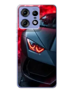 Чехол для Motorola Edge 50 Pro с картинкой «Lamborghini красное сияние»