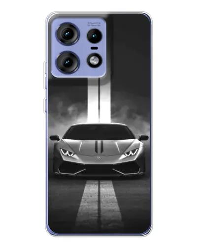 Чехол для Motorola Edge 50 Pro с картинкой «Lamborghini симметрия дорог»