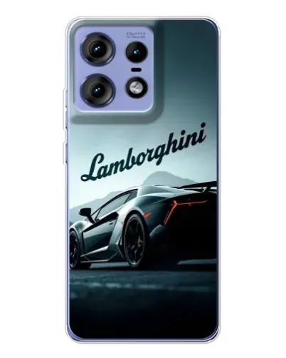 Чехол для Motorola Edge 50 Pro с картинкой «Классическая надпись Lamborghini»