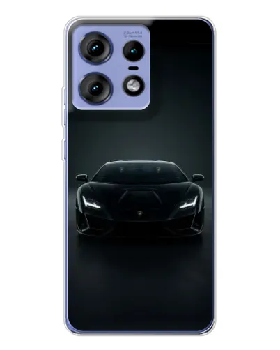 Чехол для Motorola Edge 50 Pro с картинкой «Черный Lamborghini Aventador»