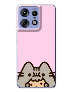 Чехол для Motorola Edge 50 Pro с картинкой «Pusheen и печенье» Чехол для Motorola Edge 50 Pro с картинкой «Pusheen и печенье»