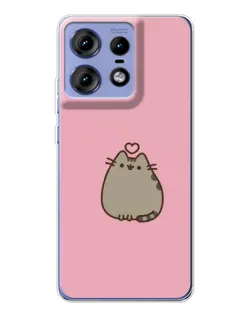 Чехол для Motorola Edge 50 Pro с картинкой «Pusheen сердце» Чехол для Motorola Edge 50 Pro с картинкой «Pusheen сердце»