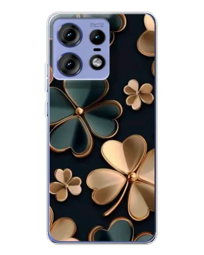 Чехол для Motorola Edge 50 Pro с картинкой «Клевер в золоте» Чехол для Motorola Edge 50 Pro с картинкой «Клевер в золоте»