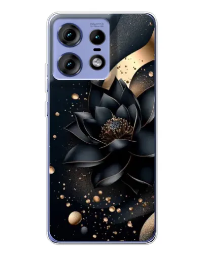 Чехол для Motorola Edge 50 Pro с картинкой «Черный лотос» Чехол для Motorola Edge 50 Pro с картинкой «Черный лотос»