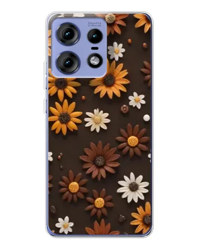 Чехол для Motorola Edge 50 Pro с картинкой «Узор из маленьких подсолнухов» Чехол для Motorola Edge 50 Pro с картинкой «Узор из маленьких подсолнухов»