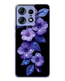 Чехол для Motorola Edge 50 Pro с картинкой «Фиолетовые цветы с росою» Чехол для Motorola Edge 50 Pro с картинкой «Фиолетовые цветы с росою»