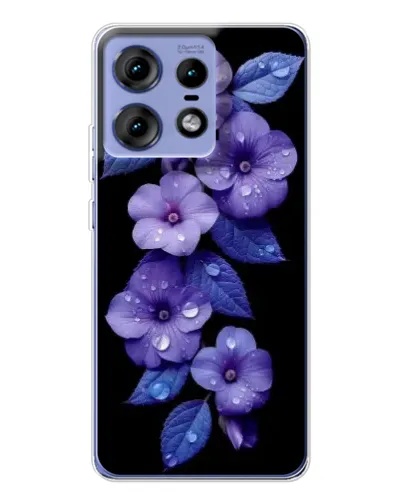 Чехол для Motorola Edge 50 Pro с картинкой «Фиолетовые цветы с росою» Чехол для Motorola Edge 50 Pro с картинкой «Фиолетовые цветы с росою»