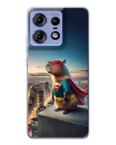 Чехол для Motorola Edge 50 Pro с картинкой «Капи-мен супергерой» Чехол для Motorola Edge 50 Pro с картинкой «Капи-мен супергерой»