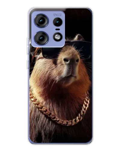 Чехол для Motorola Edge 50 Pro с картинкой «Капибара золотая цепь» Чехол для Motorola Edge 50 Pro с картинкой «Капибара золотая цепь»