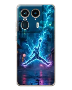 Чехол для Motorola Edge 50 Ultra с картинкой «Jordan Gold Jumpman»