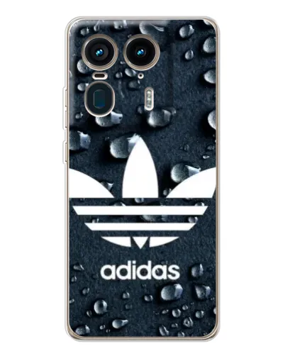 Чехол для Motorola Edge 50 Ultra с картинкой «Adidas Trefoil Blue»