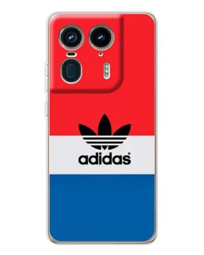Чехол для Motorola Edge 50 Ultra с картинкой «Ретро блоки Adidas»