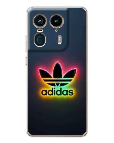 Чехол для Motorola Edge 50 Ultra с картинкой «Неоновый Adidas»