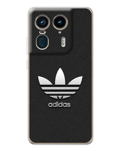 Чехол для Motorola Edge 50 Ultra с картинкой «Adidas Карбоновая текстура»