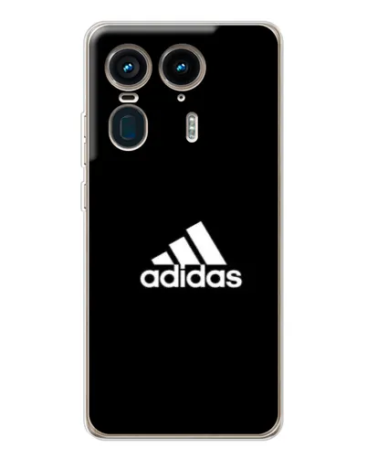 Чехол для Motorola Edge 50 Ultra с картинкой «Черная классика Adidas»