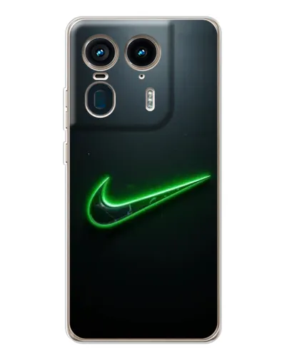 Чехол для Motorola Edge 50 Ultra с картинкой «Неоновый контур Nike»