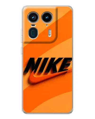 Чехол для Motorola Edge 50 Ultra с картинкой «Оранжевый драйв Nike»