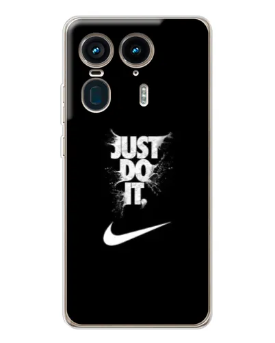Чехол для Motorola Edge 50 Ultra с картинкой «Текстовый принт Nike»