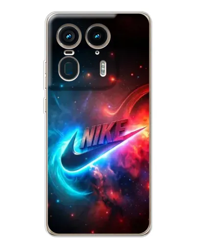 Чехол для Motorola Edge 50 Ultra с картинкой «Огненный логотип Nike»