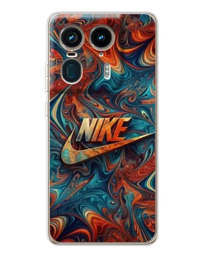Чехол для Motorola Edge 50 Ultra с картинкой «Nike в абстракции»