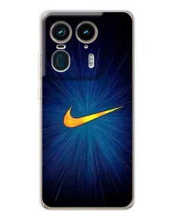 Чехол для Motorola Edge 50 Ultra с картинкой «Синий пульс Nike» Чехол для Motorola Edge 50 Ultra с картинкой «Синий пульс Nike»