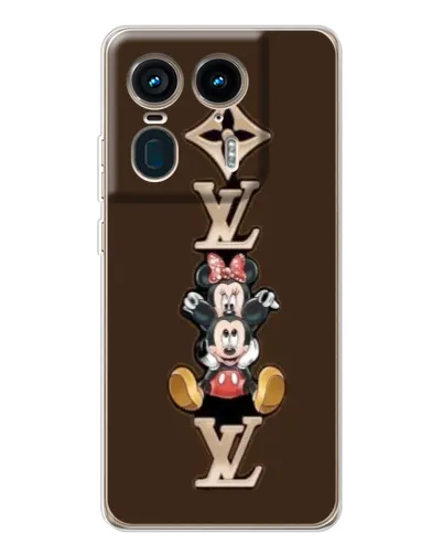 Чехол для Motorola Edge 50 Ultra с картинкой «LV и Микки Маус»