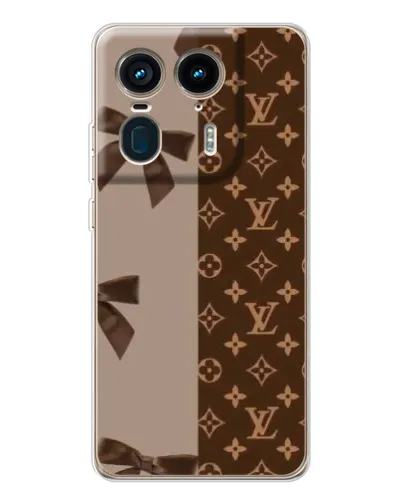 Чехол для Motorola Edge 50 Ultra с картинкой «Louis Vuitton — банты»