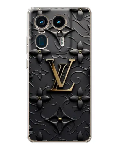 Чехол для Motorola Edge 50 Ultra с картинкой «Кожаная текстура LV»