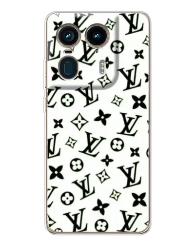 Чехол для Motorola Edge 50 Ultra с картинкой «Монохромный хаос LV»
