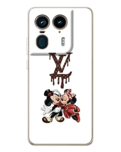 Чехол для Motorola Edge 50 Ultra с картинкой «LV и Микки Маус»