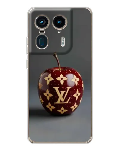 Чехол для Motorola Edge 50 Ultra с картинкой «Красное яблоко LV»