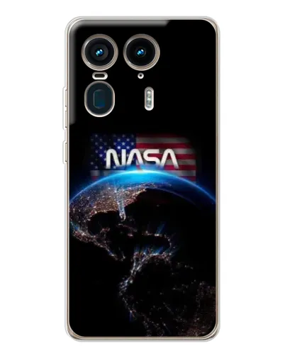Чехол для Motorola Edge 50 Ultra с картинкой «Земля из космоса NASA»