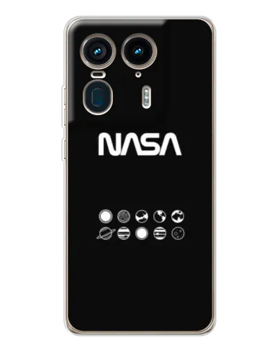Чехол для Motorola Edge 50 Ultra с картинкой «NASA — технический принт»