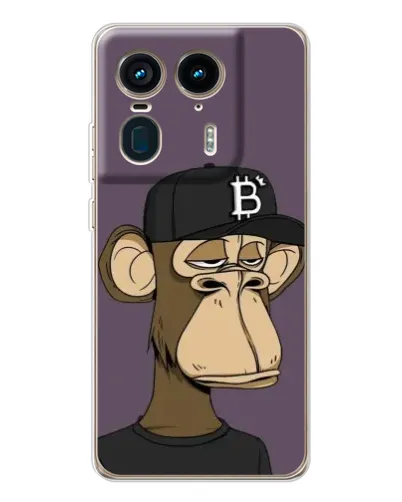 Чехол для Motorola Edge 50 Ultra с картинкой «Bored Ape в кепке»