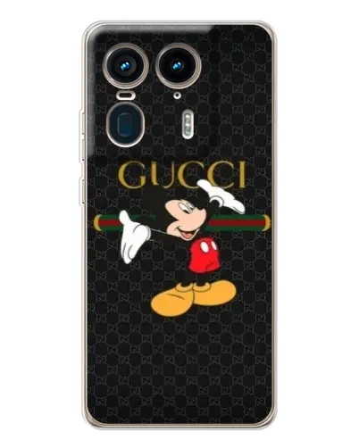 Чехол для Motorola Edge 50 Ultra с картинкой «Микки Маус Gucci»