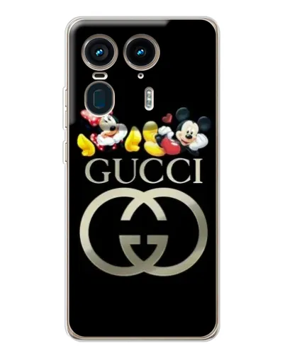 Чехол для Motorola Edge 50 Ultra с картинкой «Gucci — герои Disney»