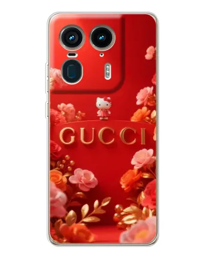 Чехол для Motorola Edge 50 Ultra с картинкой «Gucci — золотой сад»