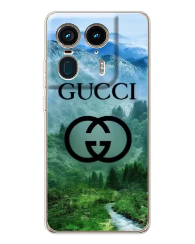 Чехол для Motorola Edge 50 Ultra с картинкой «Gucci — горный пейзаж»