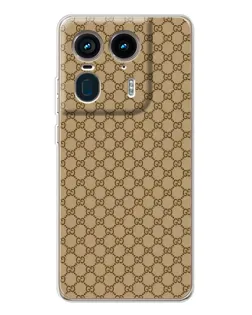 Чехол для Motorola Edge 50 Ultra с картинкой «Gucci — классический беж»