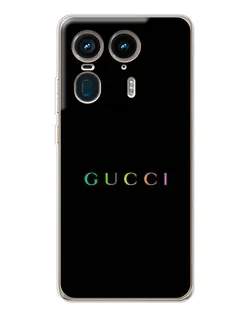 Чехол для Motorola Edge 50 Ultra с картинкой «Gucci — неоновый минимализм»