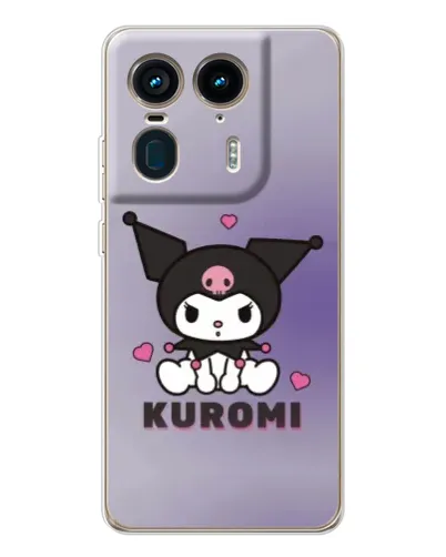Чехол для Motorola Edge 50 Ultra с картинкой «Kuromi — фиолетовый арт»
