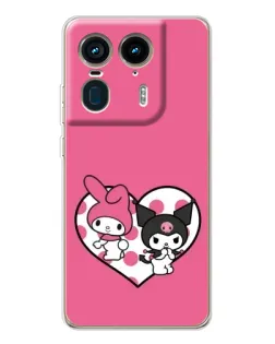 Чохол для Motorola Edge 50 Ultra з картинкою «Kuromi та My Melody» Чохол для Motorola Edge 50 Ultra з картинкою «Kuromi та My Melody»