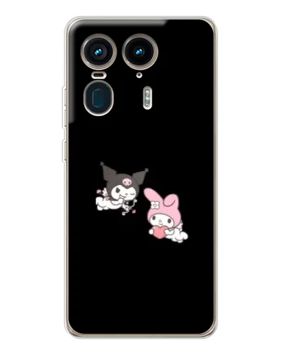 Чехол для Motorola Edge 50 Ultra с картинкой «My Melody и Kuromi»