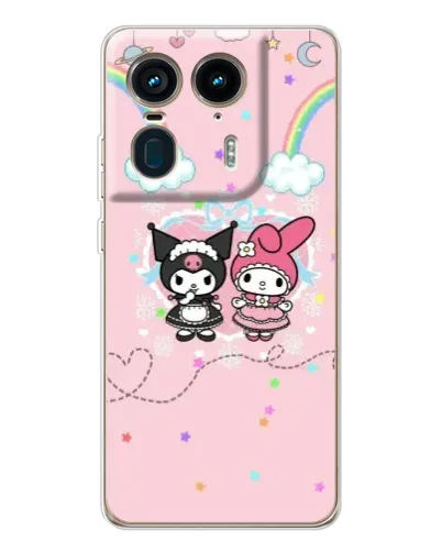 Чехол для Motorola Edge 50 Ultra с картинкой «My Melody и Kuromi»