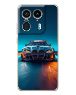 Чехол для Motorola Edge 50 Ultra с картинкой «BMW — огни неона» Чехол для Motorola Edge 50 Ultra с картинкой «BMW — огни неона»