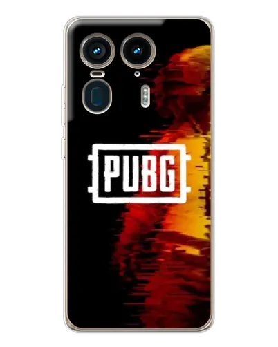Чехол для Motorola Edge 50 Ultra с картинкой «Яркий логотип PUBG»