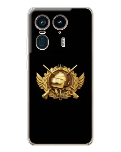 Чехол для Motorola Edge 50 Ultra с картинкой «PUBG — оранжевый градиент»