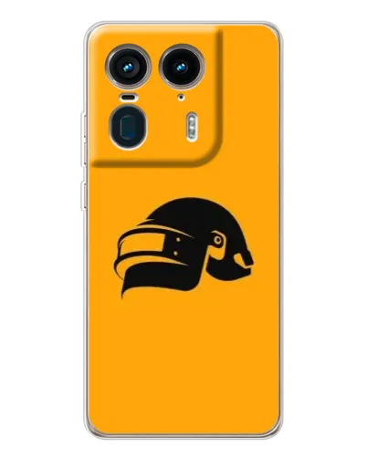 Чехол для Motorola Edge 50 Ultra с картинкой «PUBG — золотой шлем»