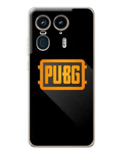 Чехол для Motorola Edge 50 Ultra с картинкой «PUBG — рамка лого»