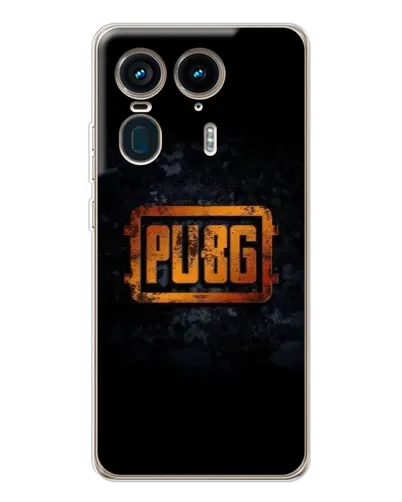 Чехол для Motorola Edge 50 Ultra с картинкой «PUBG — золотой логотип»